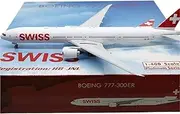 Pre-Built Model Aircraft 1:400 18CM Finished Replica Aircraft for Swiss International Air Lines B777-300ER HB-JNL Scale Airplane Model Kit Miniature Airplane Model