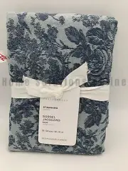 Pottery Barn Sorrel Toile Jacquard Cotton Sham Dark Blue Standard #8961Z