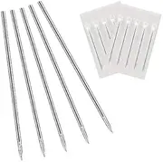 Body Piercing Needles, JimKing 10pcs 16G Stainless Steel Sterile Disposable Piercing Needles for Ear Nose Navel Nipple Lip