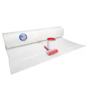 Plastic Sheeting 6 mil, 12' x 50' (600 sq. ft.) - Thick Semi-Clear LDPE Plast...