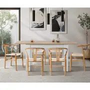 Oikiture Dining Chair Wooden Hans Wegner Chair Wishbone Chair Cafe Lounge Seat