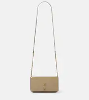 [Saint Laurent] Saint Laurent Cassandre leather wallet on chain One Size brown