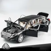 1/24 Maybach S600 Alloy Car Model Toy High Simulation Diecast Metal Toys Models Vehicle For Boys Childrens Collection Gift Cars Black