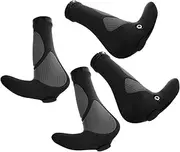 4 Set Bicycle Handlebar Grips with Lock Plugs Slip Grips for Mountain Bikes Tricycles Scooters Shock Absorption Vibration Reduction for Enhanced Comfort