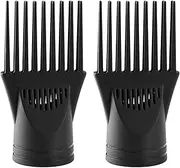 Tabanzhe Hair Dryer Nozzle 2PCS Universal Diffuser for Hair Dryer Comb Pik Attachment for Barber Shop Hair Salon Afro Hairs Hairdressing,Black