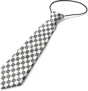 [KAWAMOUSE] Toddler Size ( Checkerboard Pattern Design ) Pre-Tied Adjustable Novelty Necktie, Fashion Conversational Neck Strap Ties for Boys and Children, for Wedding Parties Events, Multi, One Size