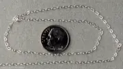 .925 SOLID Sterling SILVER Flat Cable Chain 1.3mm by-the-Foot Purchase