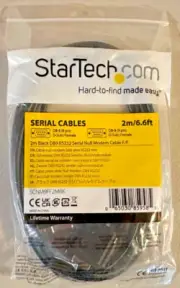 StarTech.com 2m Black DB9 RS232 Serial Null Modem Cable F/F - DB9 Female-Female
