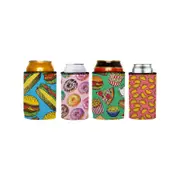 Stubbyz Junk Food Stubby Cooler 4-Pack Slim