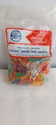 144 Twist Bulb Replacements Ceramic Christmas Tree Lights Narco Vtg Style 97Y
