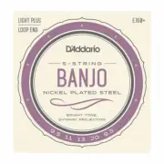D'Addario EJ60+ 5-String Banjo Strings, Nickel, Light Plus, 9.5-20