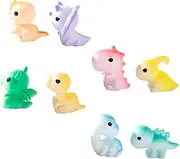 Garneck 1set Miniature Dinosaur Ornaments Cute Cartoon Resin Models for Bonsai Decoration Creative Micro Landscape Figures for Imaginative DIY Terrariums and Home Decor 8pcs
