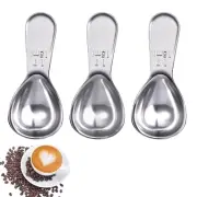 3Pcs Coffee Scoop,Stainless Steel Tablespoon Spoons,Short Handled Measure Sco...