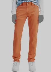 $164 Levi's Kid's Big Boy's Orange 511 Slim Fit Jeans Denim Pants Size 28W 28L