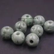 10pcs Real Grade A Natural Green Jade Jadeite 10mm Round Loose Beads For Diy
