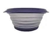 Tupperware Flat Out Flatout Bowl & Liquid Tight Seal 4 Cups Blue New