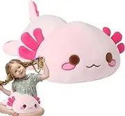 Axolotl Stuffed Doll,Realistic Plush Animal Soft Napping Pillow | Adorable Axolotl Doll for Living Room, Bedroom, Shelf, Table, Study Or Nursery