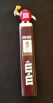 1992 Albertville Olympics M&M Container Red Torch Bearer - Skiers - Unopened - K