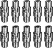 uxcell 10pcs Leather Cord End Clasp 3mm Hole Magnetic Cord End Caps Closures Leather Bracelet Buckle for Jewelry Making DIY Supplies Crafts, Gunmetal