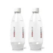 4PK SodaKing BPA Free Moderna 1L Bottles Twin Pack Duo White