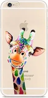 for iPhone 7 Case, for iPhone 8 Cover, CrazyLemon Creative Series Pattern Printed Ultra Thin Slim Soft Flexible Hybrid TPU Silicone Gel Skin Rubber Skin TPU Back Protective Case Cover for iPhone 7 / iPhone 8 4.7 inch - Colorful Giraffe