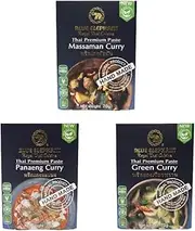 Blue Elephant 1x Massaman Curry Paste 70g, 1x Panaeng Curry Paste 70g, 1x Green Curry Paste 70g