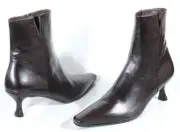 STUART WEITZMAN dark brown calf leather ANKLE BOOTS Mitzy Shoes CLASSY new