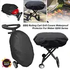 BBQ Rolling Cart Grill Covers Waterproof Protector For Weber Q200 Series Q2000