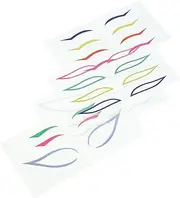 OSOLADY 4Sets Colorful Eyeliner Tape Stickers Chic Eye Line Stickers for Parties Stage Performances and Makeup Easy Application Clean Up Safe for Sensitive Skin