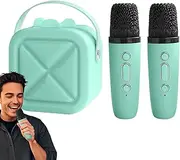 Karaoke Machine for Kids,Rechargeable Kids Karaoke Machine with Microphones | Family Friends Interaction Singing Speaker with Light for Children Aged 3