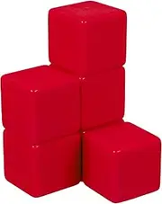 Generic 6 Pcs Large Writable Blank Dice Plastic Cubes for DIY Projects Teaching and Classroom Activities for Games and Educational Fun