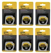 Stanley 33-212 1/2" x 12' foot Powerlock Tape Rule Measure - Pack of 6