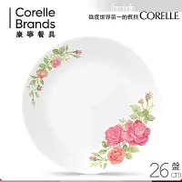 在飛比找Yahoo奇摩購物中心優惠-美國康寧 CORELLE 薔薇之戀10吋平盤