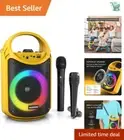 Wireless & Wired Karaoke System with Colorful Lights - Perfect for Parties