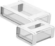 PENIKOKO 2pcs under Desk Storage Shelves under Table Drawer Office Desk Organizer Adhesive Storage Box Fridge Drawer