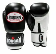 MORGAN V2 Platinum Leather Boxing Gloves Sparring Muay Thai