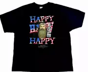 Duck Dynasty T-Shirt Happy Happy Happy Phil Robertson American 2XL USA Flag New