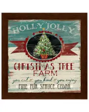 Courtside Market Holly Jolly Farm Framed Art