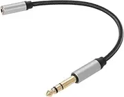 Tofficu Headphone Extension Cable Braided Audio Adapter Cord for Headphones Portable Durable Extender for Music Devices Compatible with Phones Tablets and More
