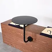 Round End Table, Bistro Pub Table Small Cocktail Table, Black Sofa Side Table for Living Room, Balcony, Bedroom, Kitchen, Nightstand Bedside Table(40x40x45cm(15.7x15.7x17.7inch))