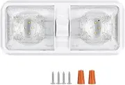 RV Lights Interior 12V Led 8W Ceiling Double Dome Light 600 Lumen Brightness Light Fixture for RV Trailer Boat Car