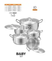 Sonex Baby Pot Set 10pc Cookware Easy Cleanup, Versatile Cooking casserole