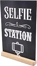 Selfie Station, Photo Booth Prop Sign - Birthday Party, Wedding Décor, Stylish Freestanding Table Sign, Shipped Globally