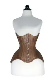 Under bust New Beautiful Brown100%Leather Steampunk Corset Waist Trainer Corsets
