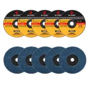 10pcs 3" Mini Cutting Wheel Red Flap Discs Grinding Wheel For Angle Grinder Tool