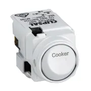 Clipsal Saturn Series Switch Mechanism Assembly 32A, 250V Marked Cooker Zen White - 60R32COOK-ZW