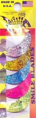 Mack's Lure 65320 Smile Blade, 1 1/2", Assorted Sparkle, 5/Pack
