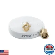 ZYfire Fire Hose - 2" ID x 25 FT Single Jacket TPU Firefighter Hose with M ×