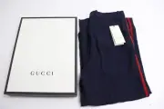 Gucci Light Viscose Cady Stretch Admiral Dark Blue Pants Womens Size 46