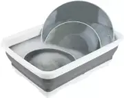 Collapsible Silicone & Plastic Wash Bin, Portable Dish Tub, Ice Bucket, 10L